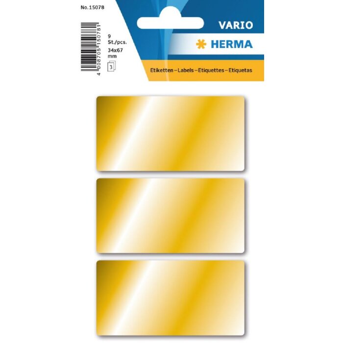 Herma DECOR Goldetiketten 34 x 67 mm permanent haftend