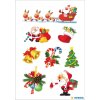 Herma DECOR Sticker Weihnachten Santa Claus, 3 Blatt, 24 Stück, bunt