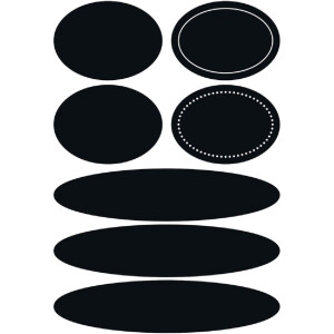 Herma HOME Tafeletiketten Oval, Farbe: Weiß,...