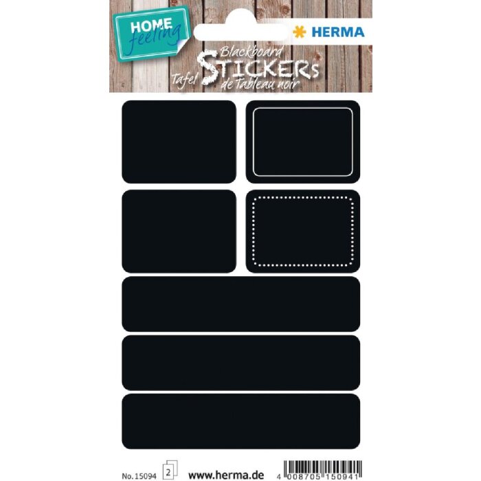 Herma HOME Tafeletiketten Rechteck, 14 Stück, 7 pro Blatt, weiß