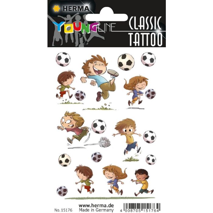 Herma FASHIONLine CLASSIC Tattoo Colour Soccers Schwarz XL