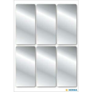 Herma DECOR Silberetiketten 26 x 54 mm 18 Stück