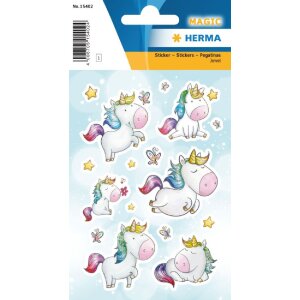 HERMA MAGIC Sticker Einhorn Sternenstaub Jewel 16 Stück