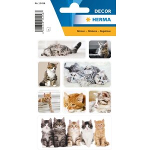 Herma DECOR Sticker Katzenkinder, weiß, 3 Blatt /...