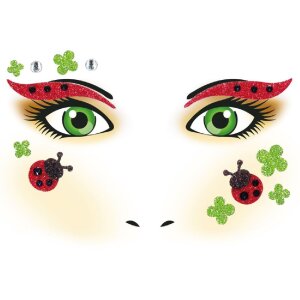 Herma FASHIONLine Face Art Sticker Marienkäfer, rot,...