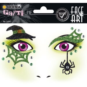 Herma FASHIONLine Face Art Sticker Hexe, Farbe: Schwarz,...