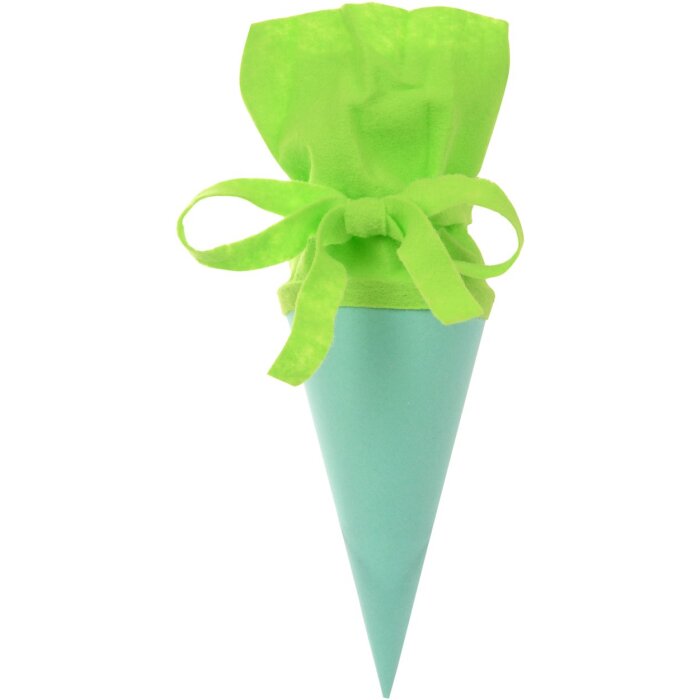 Goldbuch Bastelschultüte 15 cm mint mit Filzverschluss