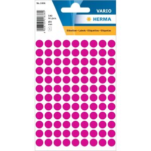 VARIO Herma Markierungspunkte pink 8 mm