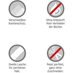 Захисник книг HERMA HERMÄX BASIC — прозорий, з наклейкою для імені, різних розмірів