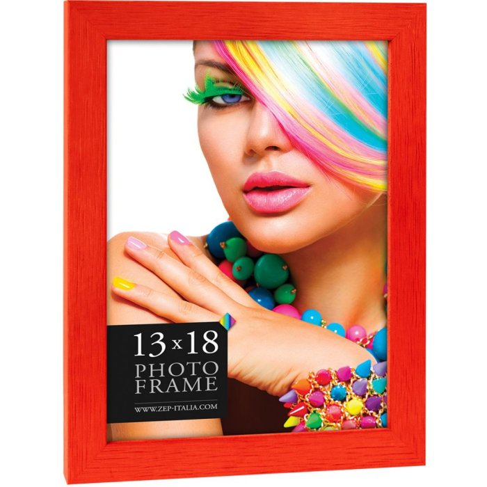 Деревяна рамка Мексика 15x20 см червона