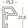 Пластиковая рама Steel Style 40x40 см золото