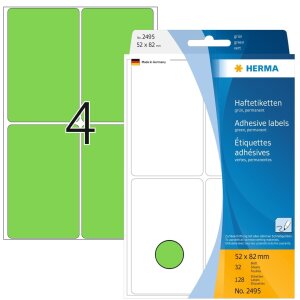 HERMA Vielzwecketiketten grün 52x82 mm Papier matt...