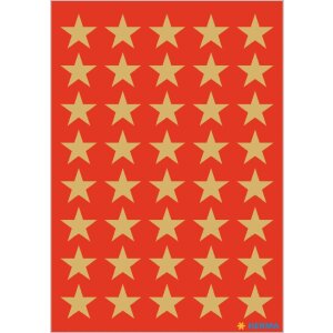 DECOR STERNE 5-ZACKIG, GOLD Ø 13 mm