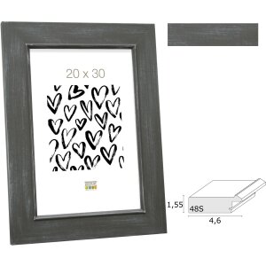 Deknudt S48SS Bilderrahmen Holz Grau 10x15 cm - 50x70 cm