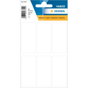 Vielzwecketiketten weiß 26x54 mm Papier matt 42 St.