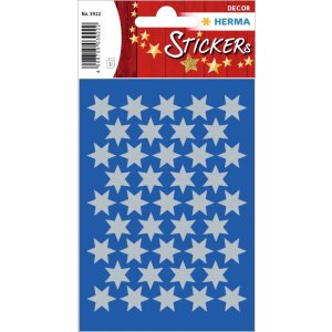 Sticker Sterne, silber Ø 14 mm