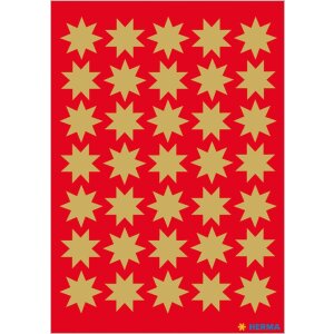 HERMA Sticker Sterne gold Ø 16 mm 3 Blatt Packung