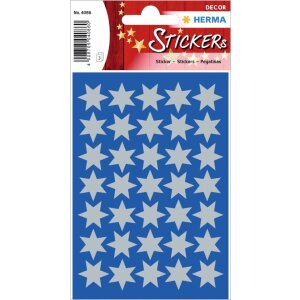 HERMA STERNE Sticker silber von Herma 3 Blatt