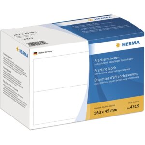HERMA Frankieretiketten doppelt 163x45 mm weiß 1000...