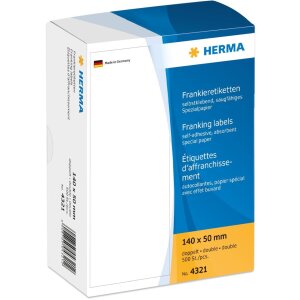 HERMA Frankieretiketten doppelt 140x50 mm 500 Stück...
