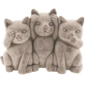 Декорація коти 22x10x16 см сіра - 6TE0193