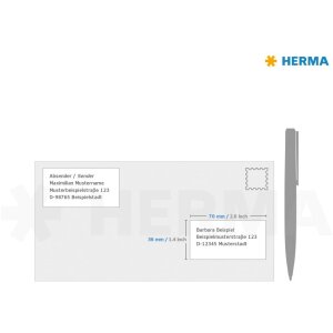HERMA Adressetiketten A4 70x36 mm Papier matt Ecken spitz...