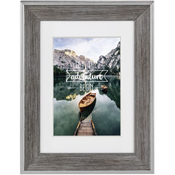 Пластикова рамка Hama Sierra сіра 13x18 см з паспарту 9x13 см