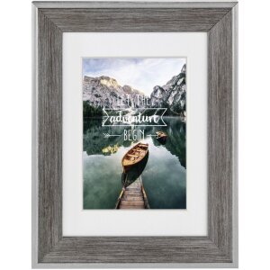 Пластикова рамка Hama Sierra сіра 13x18 см з паспарту...