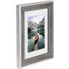 Пластикова рамка Hama Sierra сіра 13x18 см з паспарту 9x13 см