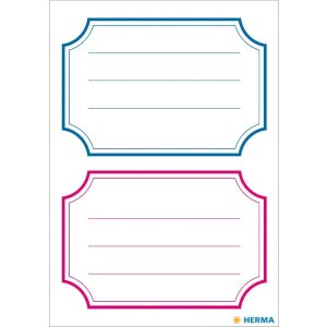 HERMA Schuletiketten neutral blau-rot