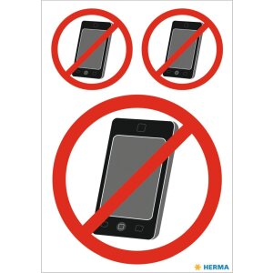 Hinweisetiketten Kein Handy wetterfest 1 Bl.