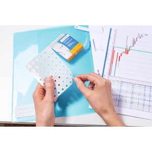 HERMA Verstärkungsringe selbstklebend auf Rolle Ø 12 mm transparent 500 St.