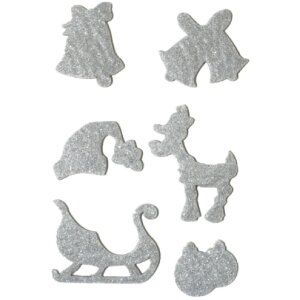 HERMA MAGIC Sticker Weihnachtssymbole Glitterfilz