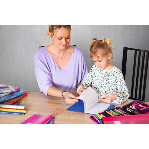 HERMA Heftschoner PP A4 gedeckt-weiß Strukturprägung wasserfest mit Etikett