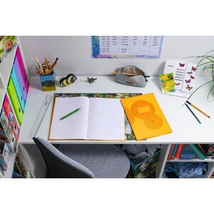 HERMA Heftschoner PP A4 transparent-orange 21,3x30,5 cm stabil waschbar