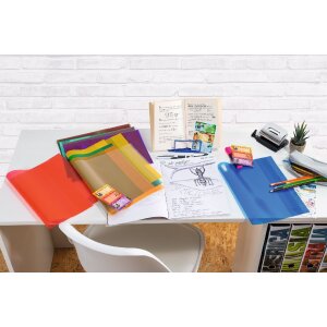 HERMA Heftschoner PP A4 transparent-orange 21,3x30,5 cm stabil waschbar