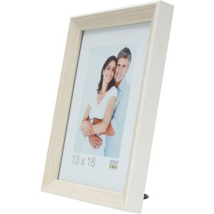 S46CH1 Фоторамка натурального цвета с белым кантом 13x18 см