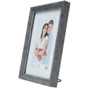 S46DF7 Рамка для фотографій сіра зі сріблястим кантом 10x15 см