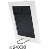 S46EE1 Деревяна рамка білого кольору зі сріблястим кантом 20x30 см