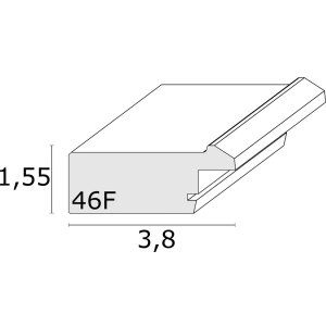 S46FF1 Рамка для картины, окрашенная в белый цвет 13x13 см