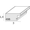 S49BH2 Рамка для картини в кольорі темного дерева 18x24 см