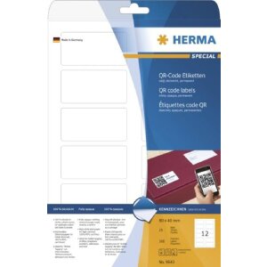 HERMA QR-CODE ETIKETTEN A4 80x40 mm weiß blickdicht...