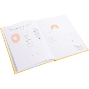 Дитячий щоденник Goldbuch Welcome little one жовтий 21x28 см 44 ілюстровані сторінки