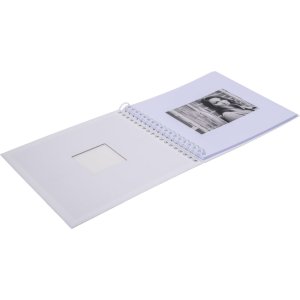 HNFD Спіральний альбом Khari білий ребристий 24x25 см 50 білих сторінок