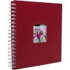 HNFD Альбом на спирали Khari rosso ребристый 24x25 см 50 белых страниц