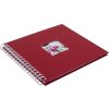 HNFD Альбом на спирали Khari rosso ребристый 24x25 см 50 белых страниц