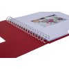 HNFD Альбом на спирали Khari rosso ребристый 24x25 см 50 белых страниц