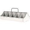Clayre & Eef 6Y3562 Вентиляторный ящик железный 50x26x23 см белый прямоугольник 10 отделений