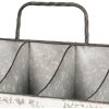 Clayre & Eef 6Y3562 Вентиляторный ящик железный 50x26x23 см белый прямоугольник 10 отделений
