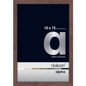 Алюминиевая фоторамка Nielsen Альфа 10x15 см венге светлый